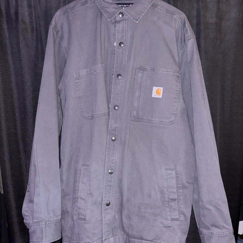 Carhartt Men's Charcoal Shirt Jacket
